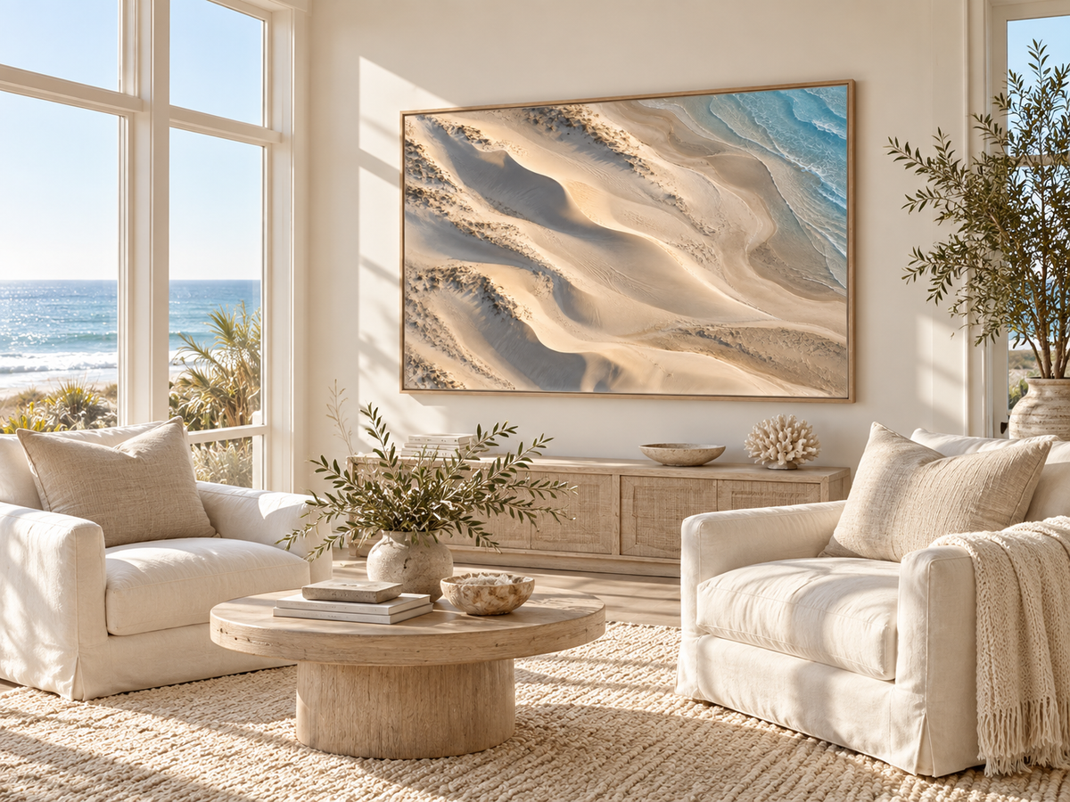 Gilded Dunes | Coastal Abstract