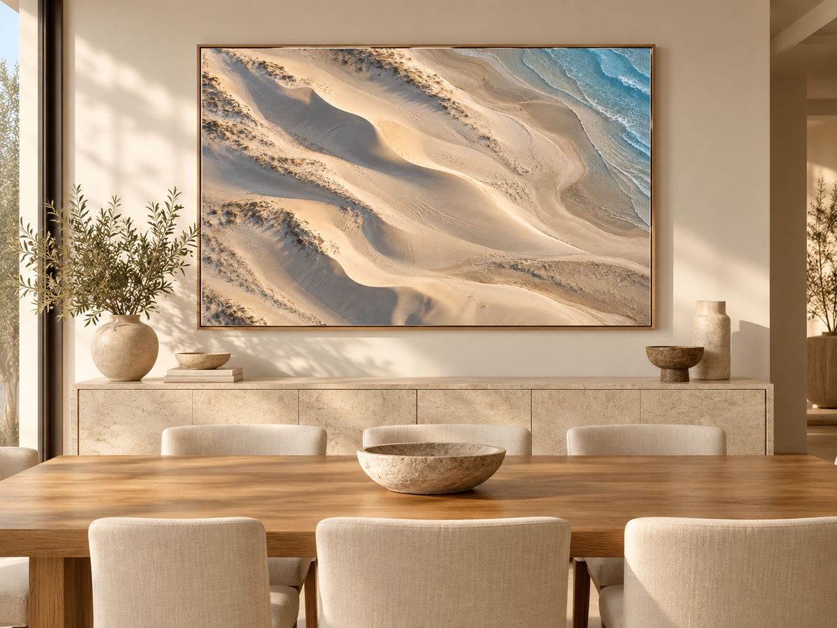 Gilded Dunes | Coastal Abstract