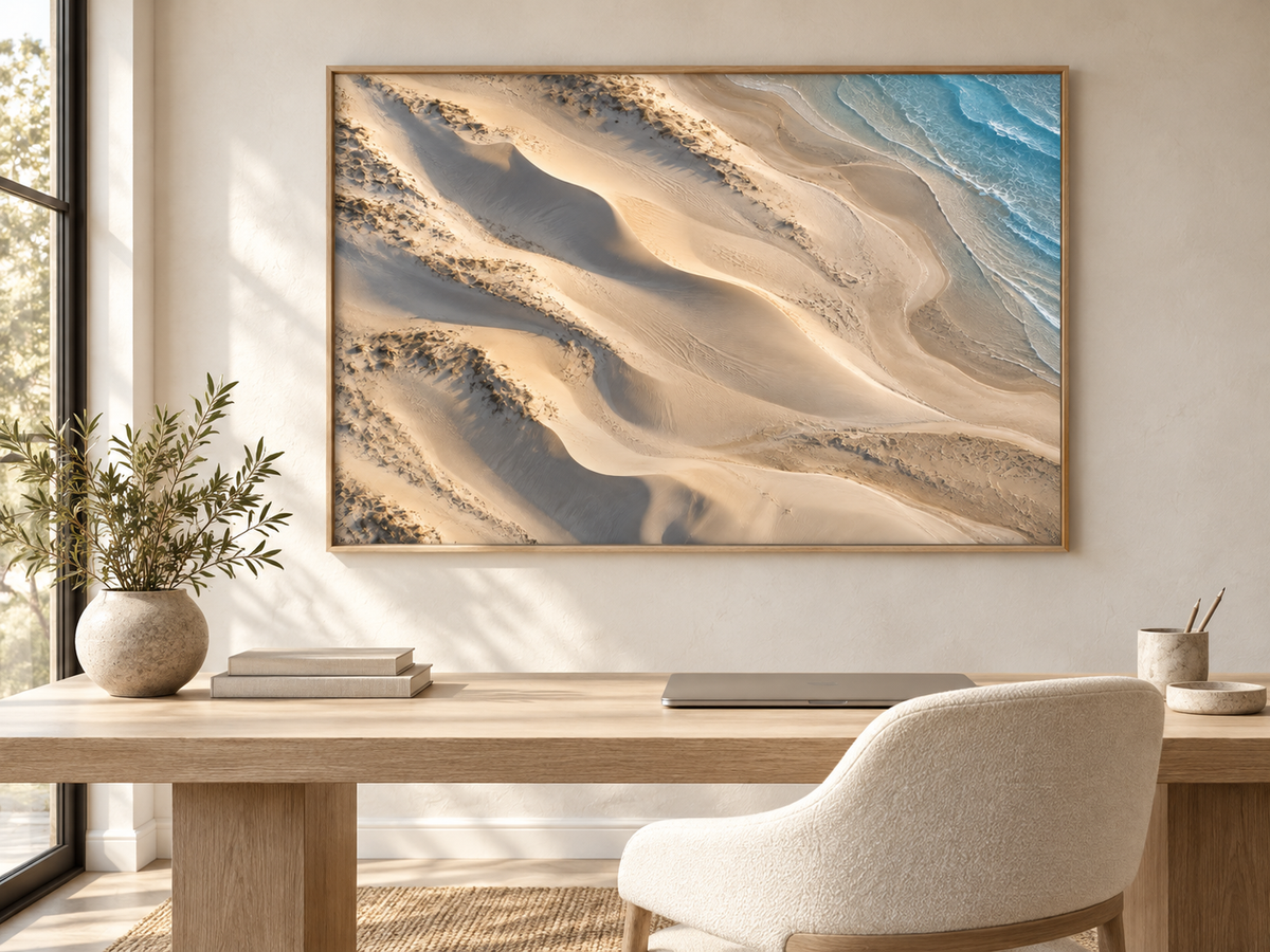 Gilded Dunes | Coastal Abstract