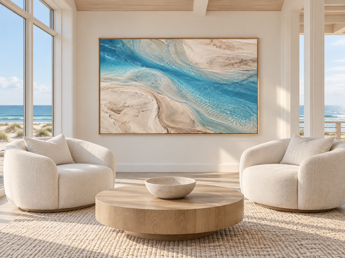 Turquoise Tidal | Coastal Abstract