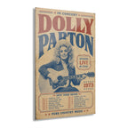 Dolly Parton LIVE ’73 Acrylic Wall Art | Vintage Country Concert Poster