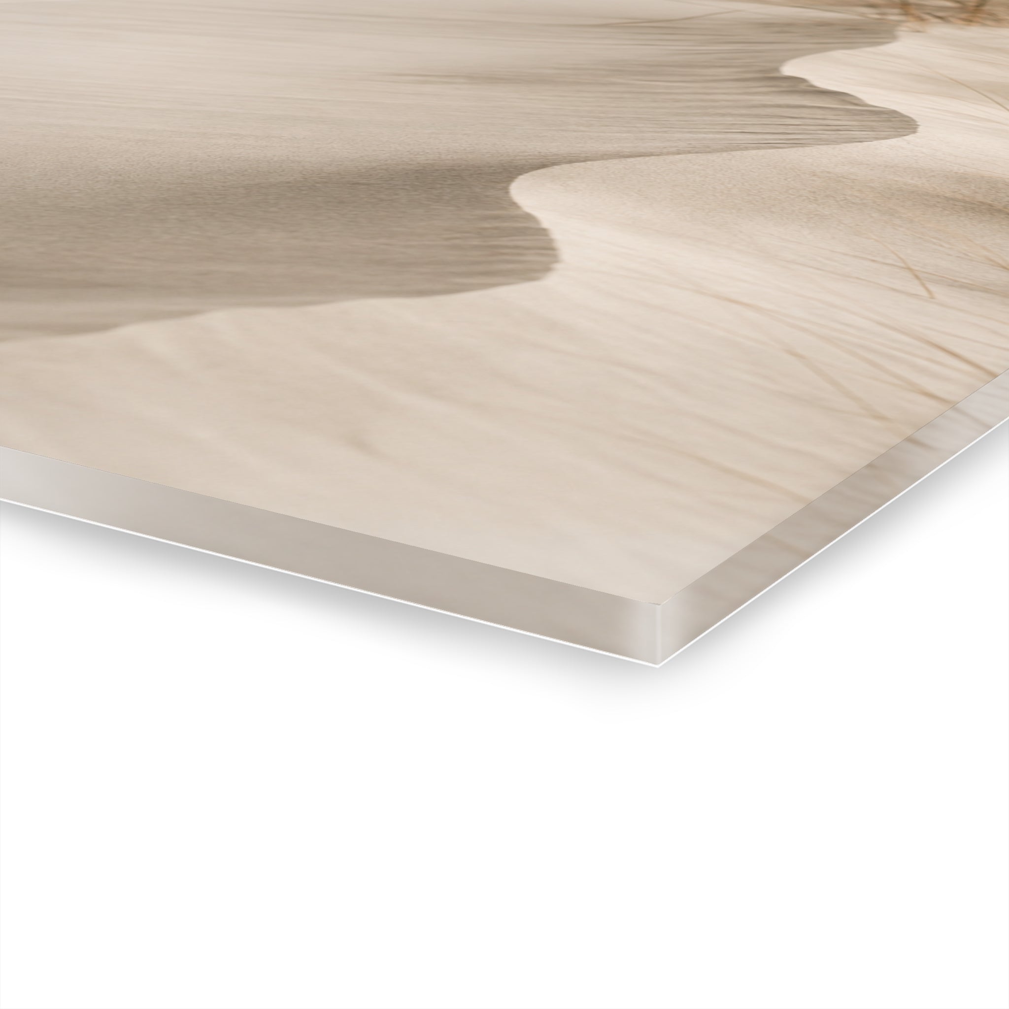 Acrylic Print - Neutral Beach Sand Dune Wall Art (French Cleat Hanging)