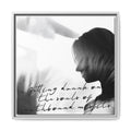Moody Framed Canvas Wall Art, Black and White Quote Print, Poetic Figure Artwork