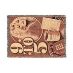 Dolly Parton COFFEE BREAK Woven Blanket | Retro 70s Cotton Tapestry Throw