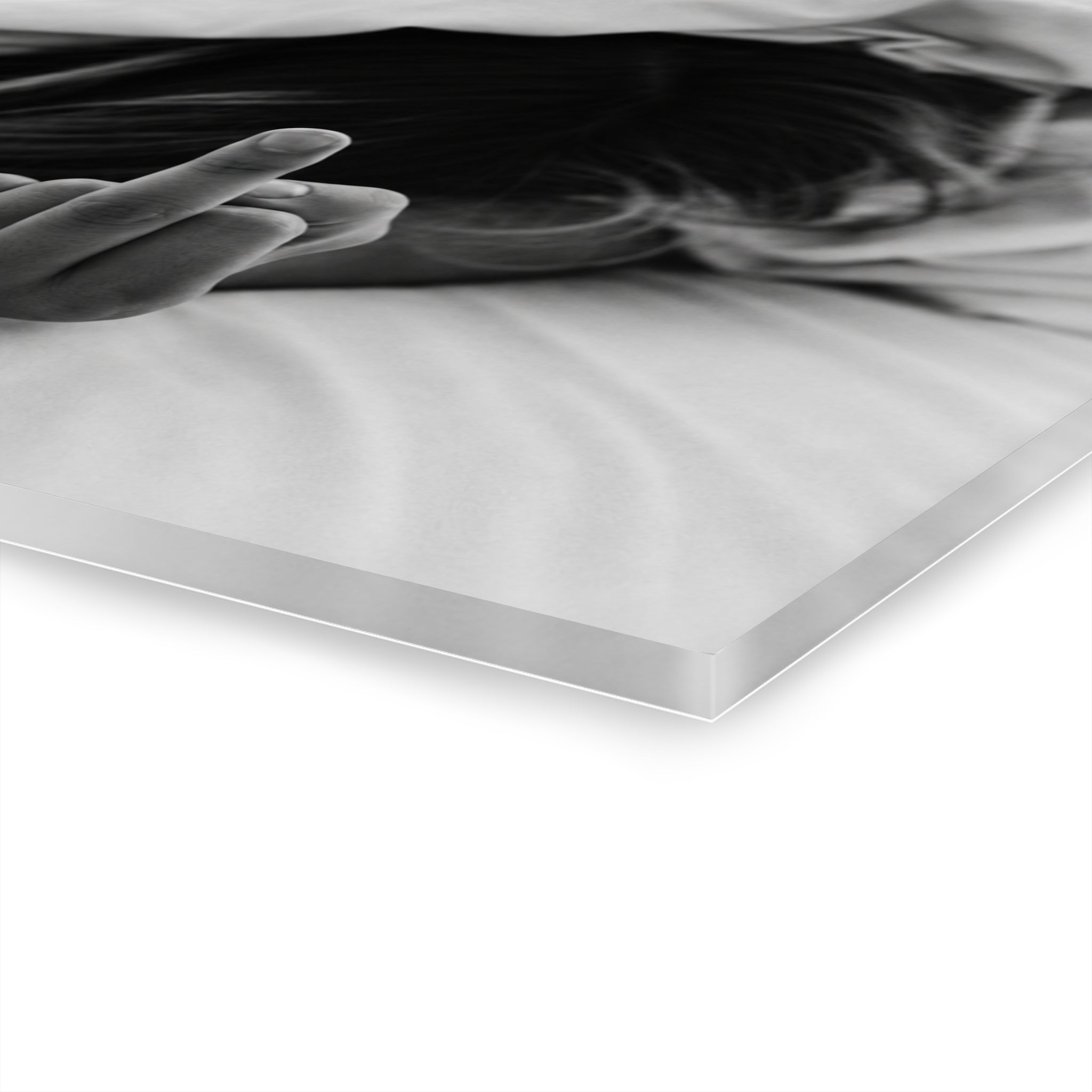 Black and White Acrylic Print, Middle Finger Bedroom Wall Art