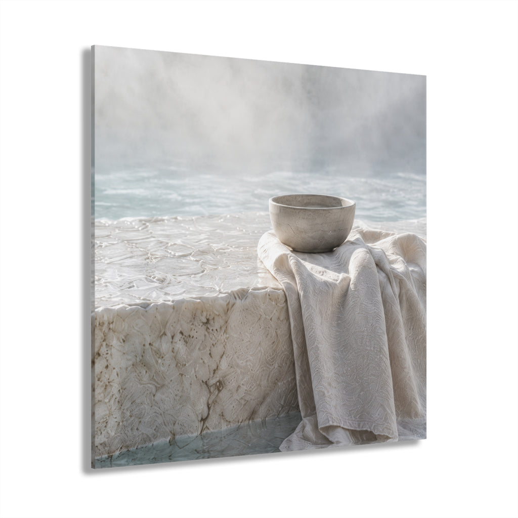 SOFT WATER No. 4 | 4-Piece Acrylic Spa Wall Art Set