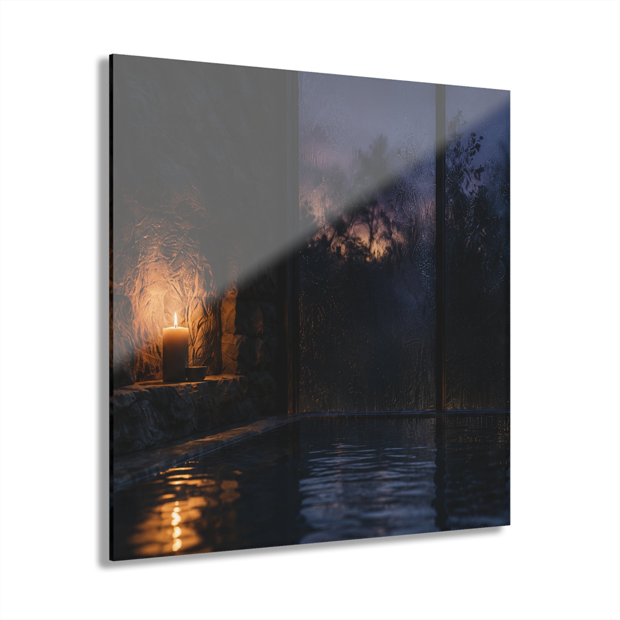 BLUE HOUR No. 3 | 4-Piece Acrylic Spa Wall Art Set