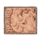 Dolly Parton BIG HAIR Woven Blanket | Retro Cotton Tapestry Throw