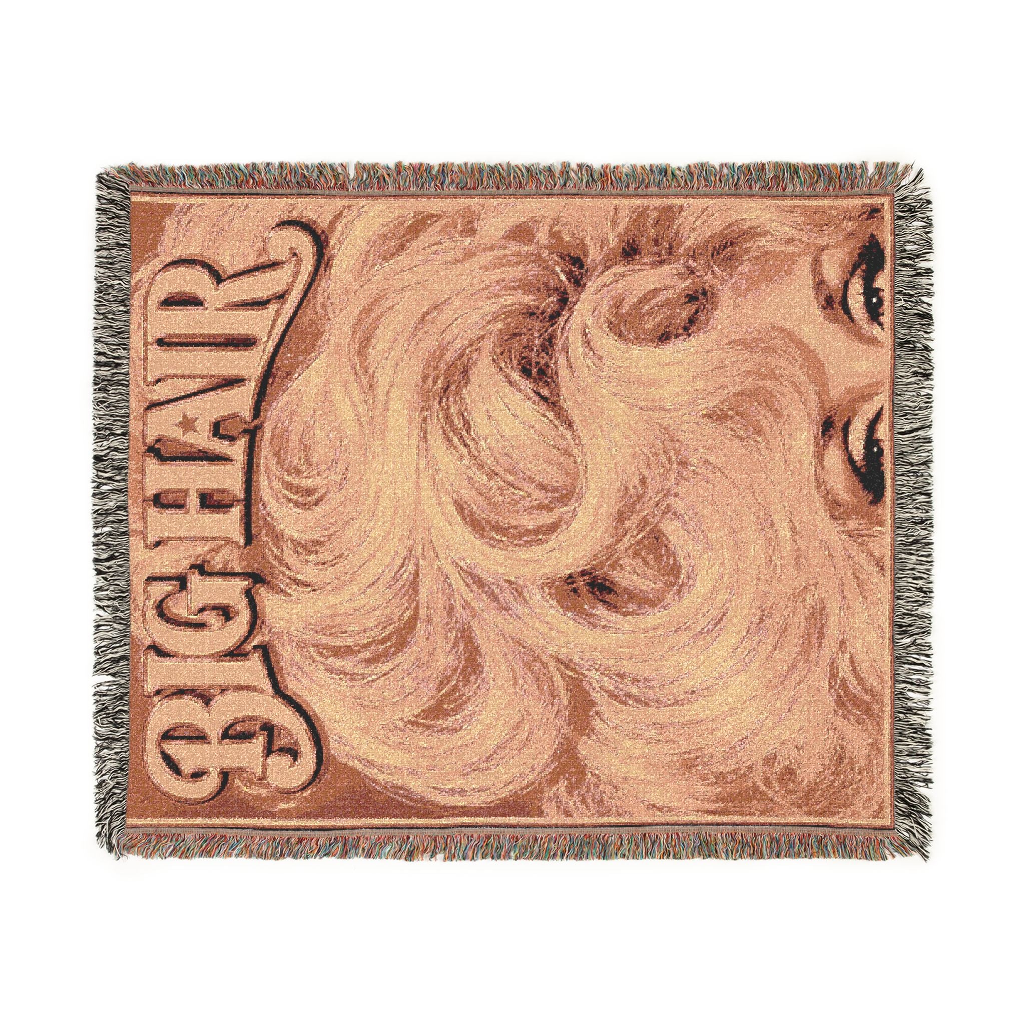 Dolly Parton BIG HAIR Woven Blanket | Retro Cotton Tapestry Throw