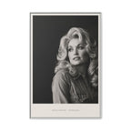 Dolly Parton Wall Art, Black and White Framed Canvas, Tennessee Country Music Decor, Nashville Portrait, Dolly Parton Gift