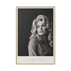 Dolly Parton Wall Art, Black and White Framed Canvas, Tennessee Country Music Decor, Nashville Portrait, Dolly Parton Gift