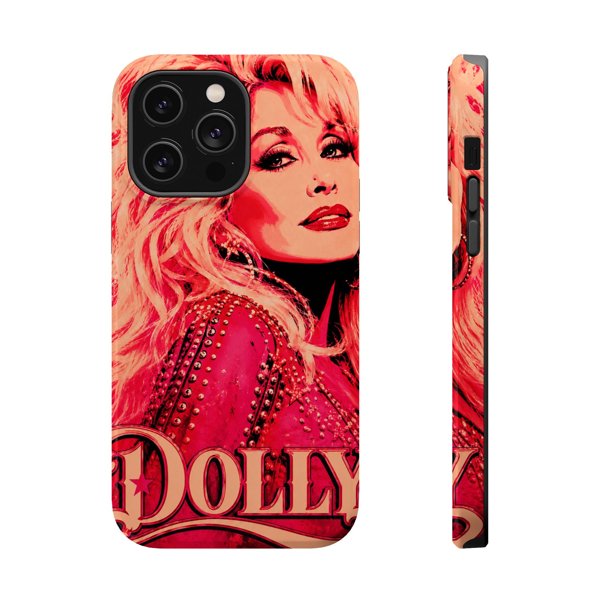Dolly Parton DOLLY Tough Magnetic Phone Case | Pink Pop Art MagSafe Case