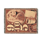 Dolly Parton COFFEE BREAK Woven Blanket | Retro 70s Cotton Tapestry Throw