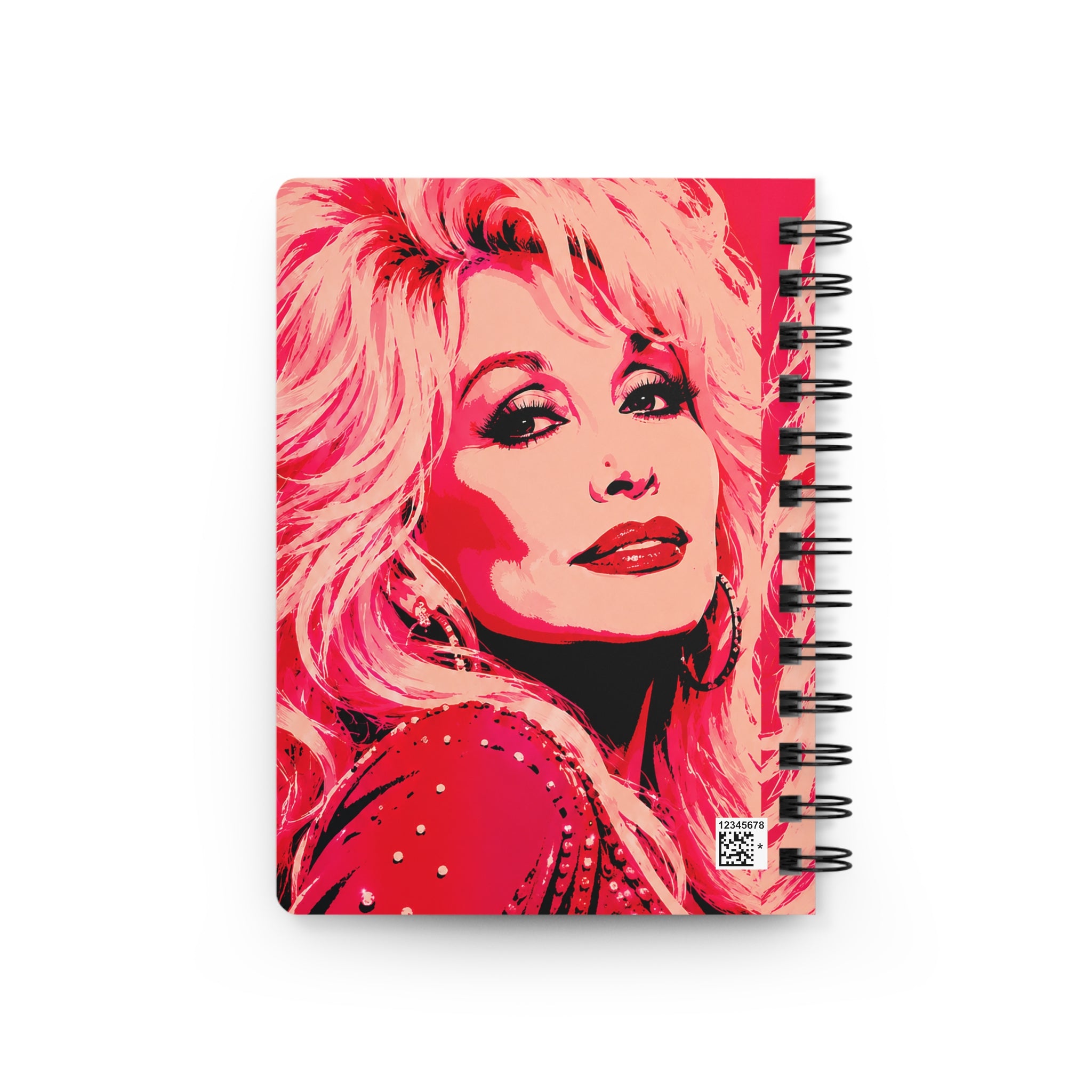 Dolly Parton HOT PINK Journal | Glam Pop Art Spiral Notebook