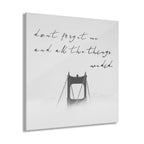 Black and White Acrylic Wall Art, Foggy Bridge Quote Print, Romantic Minimalist Decor