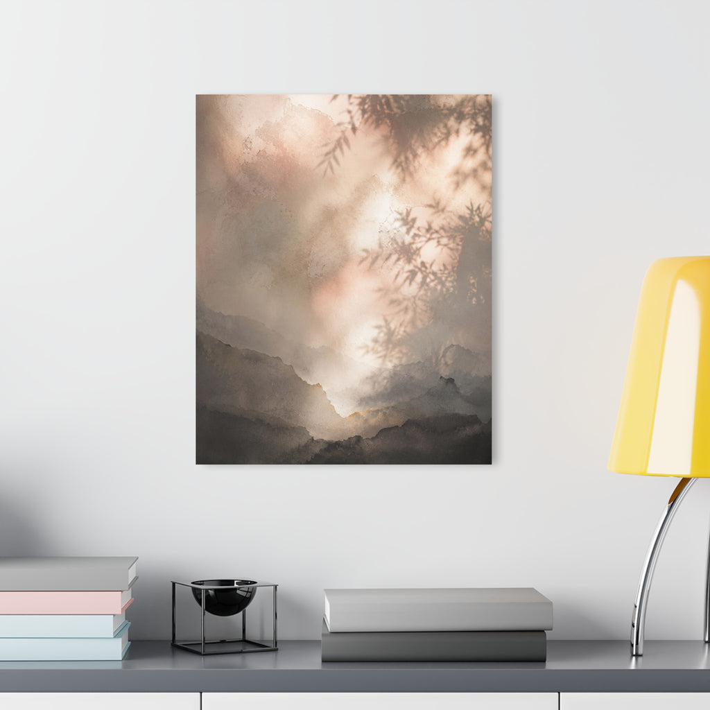 Misty Mountain Landscape Acrylic Print | French Cleat Hanging