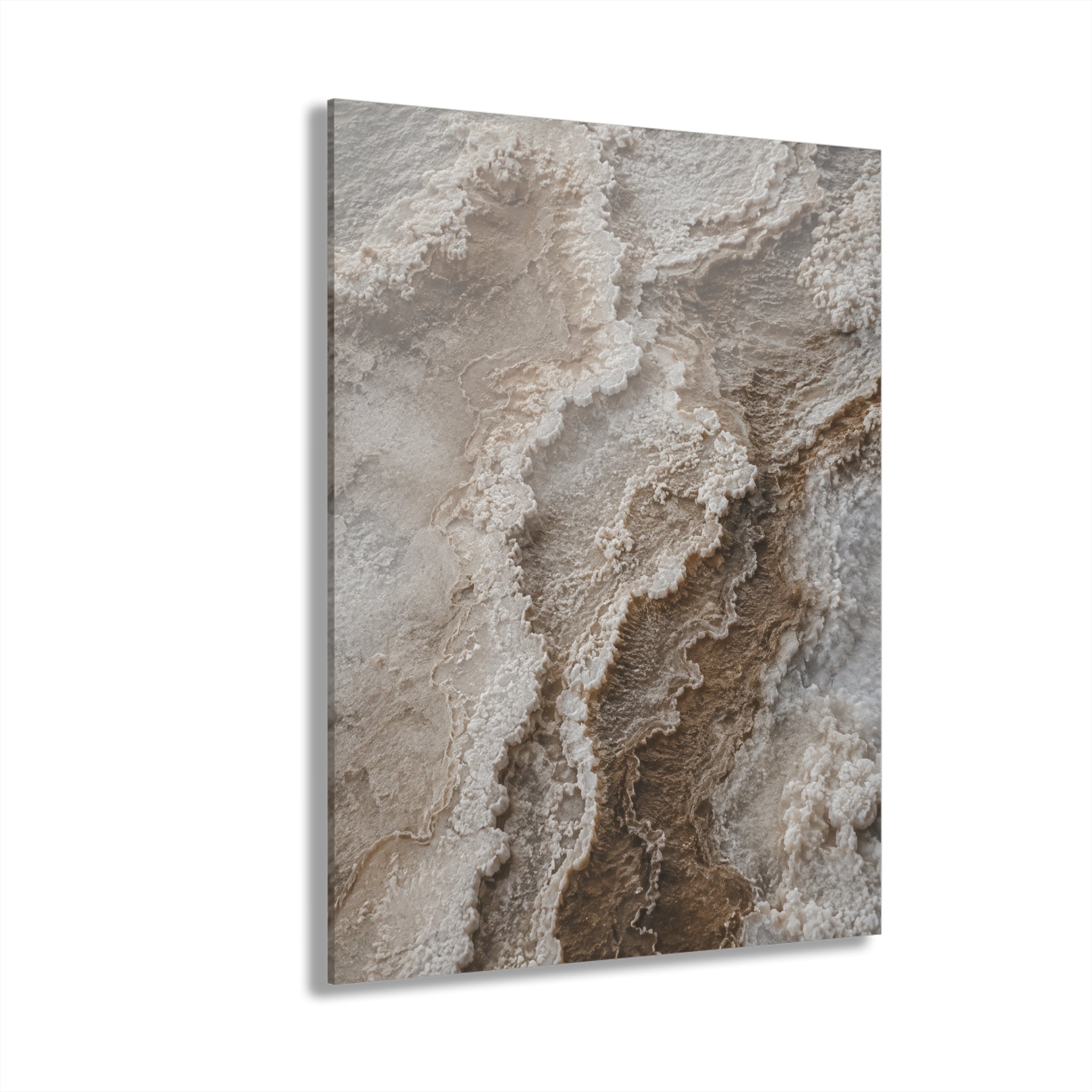 Abstract Earth Tone Acrylic Wall Art – Textured Mineral Print