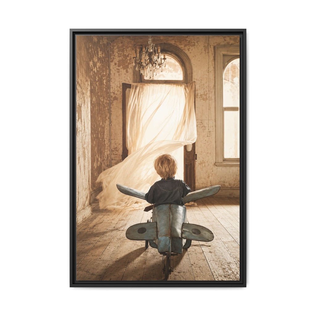 Toy Plane | Framed Canvas