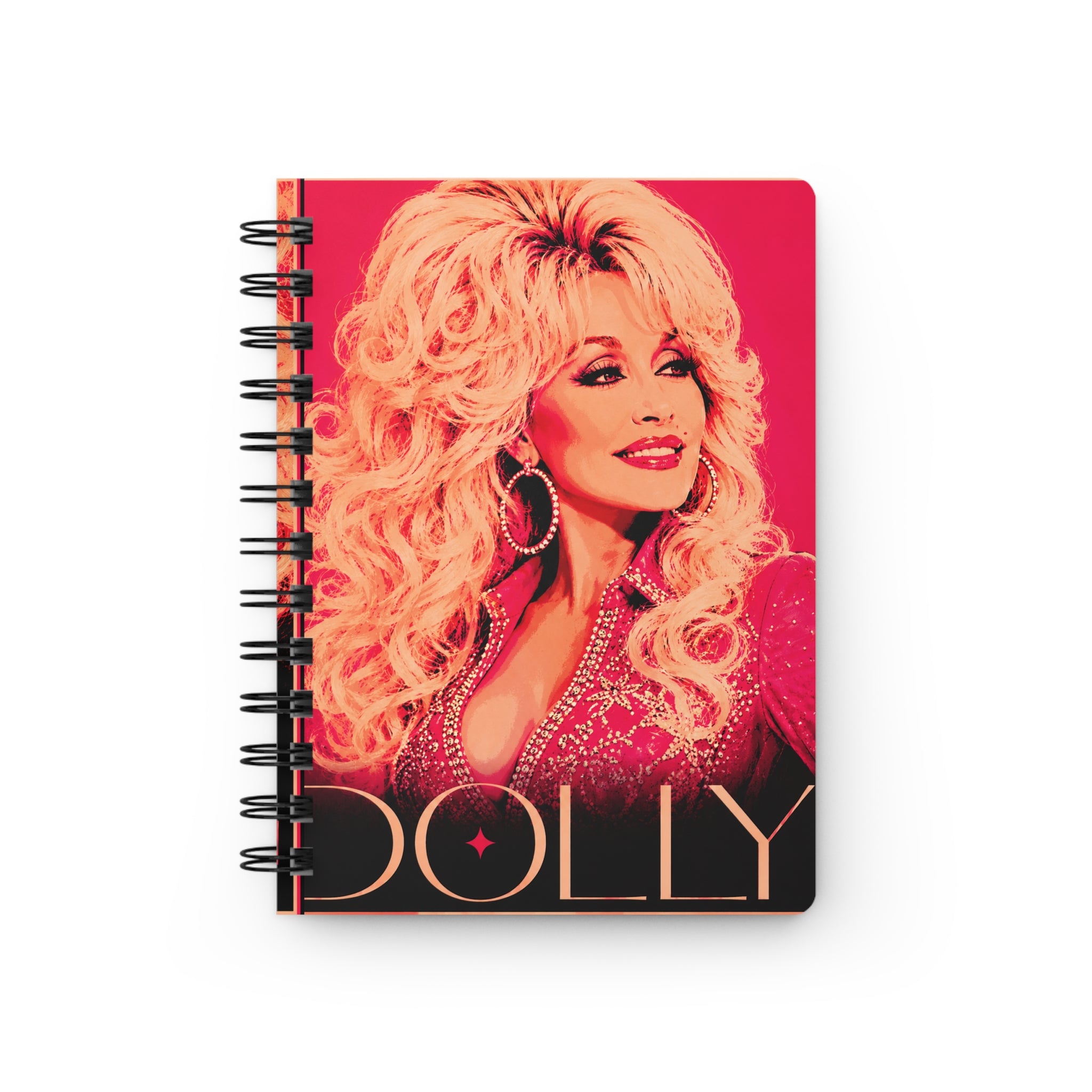 Dolly Parton DOLLY Journal | Pink Pop Art Spiral Notebook