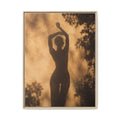 Silhouette Woman Shadow Art Matte Canvas Framed | Nude Figure Wall Decor