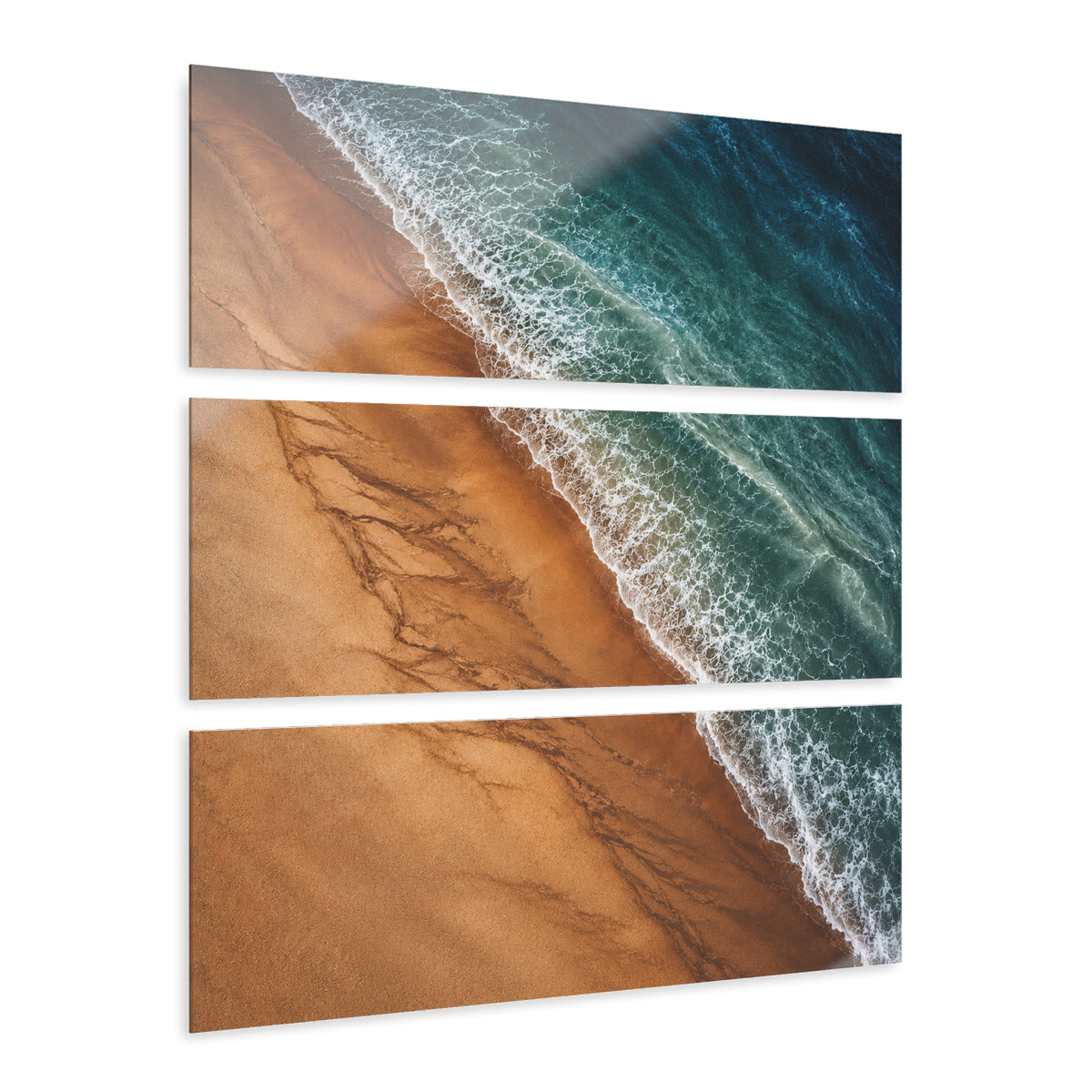 Coastline Study | Split Acrylic Triptych