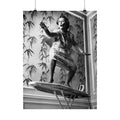 Funny Laundry Room Wall Art, Vintage Woman Black and White Poster