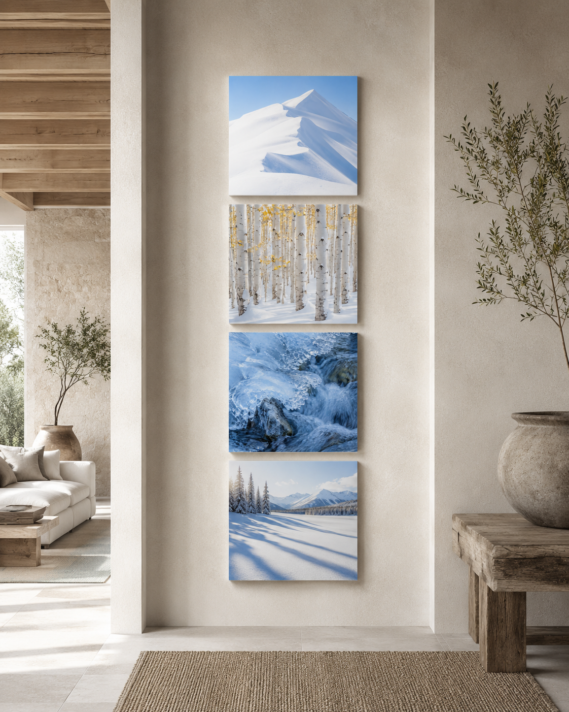 ASPEN | 4-Piece Acrylic Winter Wall Art Set