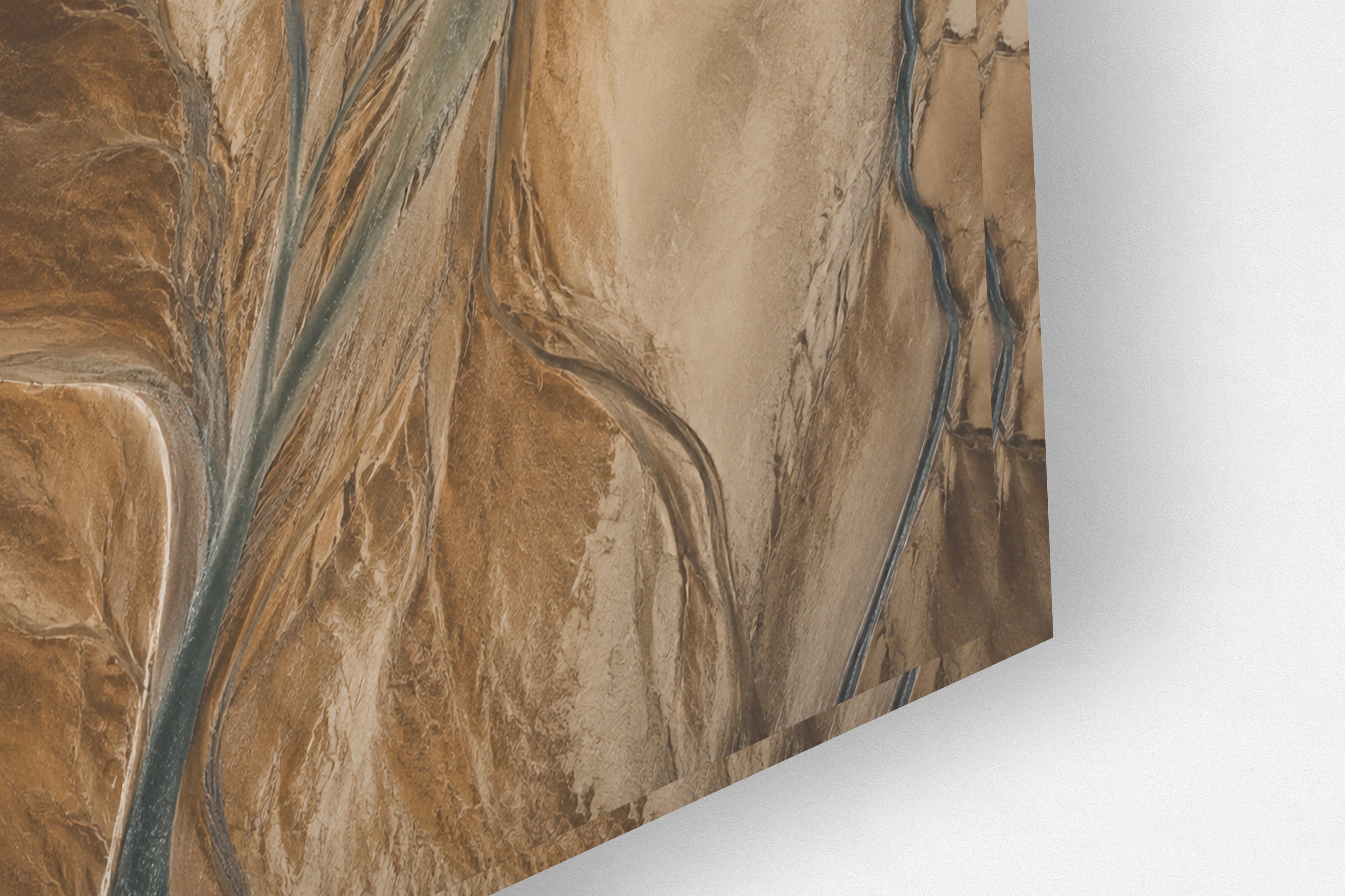 Acrylic Print - Aerial Desert River Landscape (French Cleat Hanging)