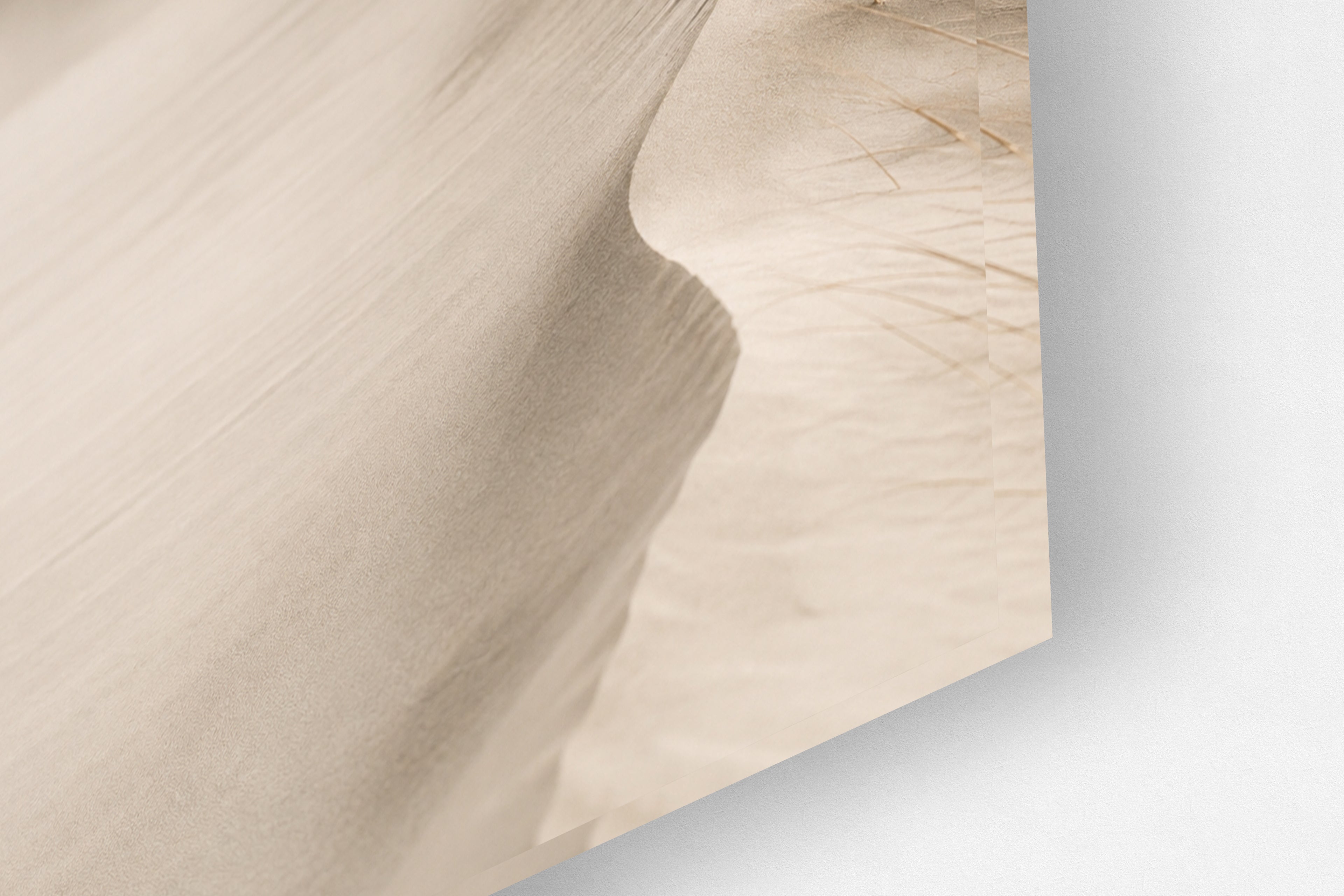 Acrylic Print - Neutral Beach Sand Dune Wall Art (French Cleat Hanging)