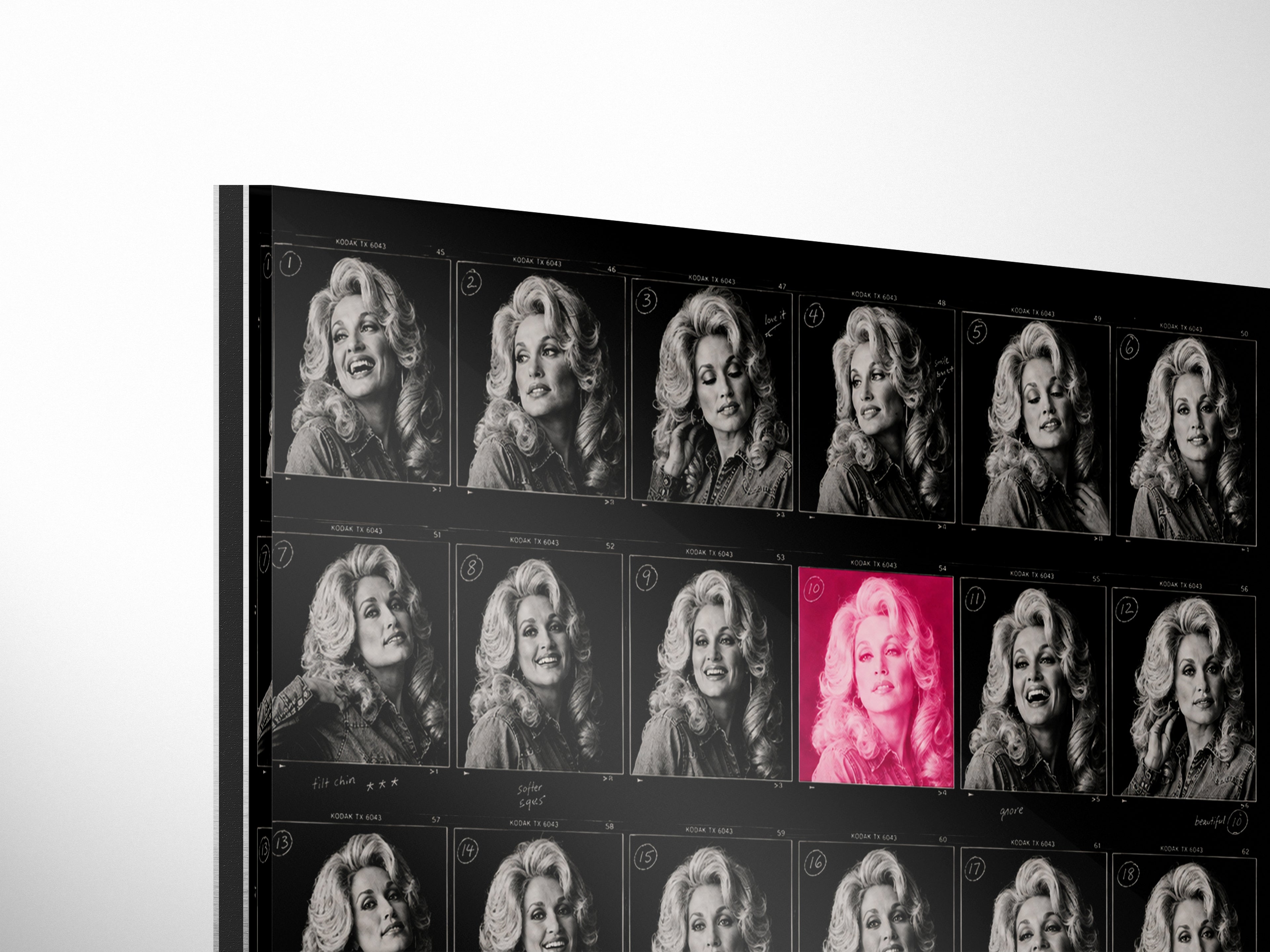 Twelve frames. One icon. | Dolly Parton Acrylic Art