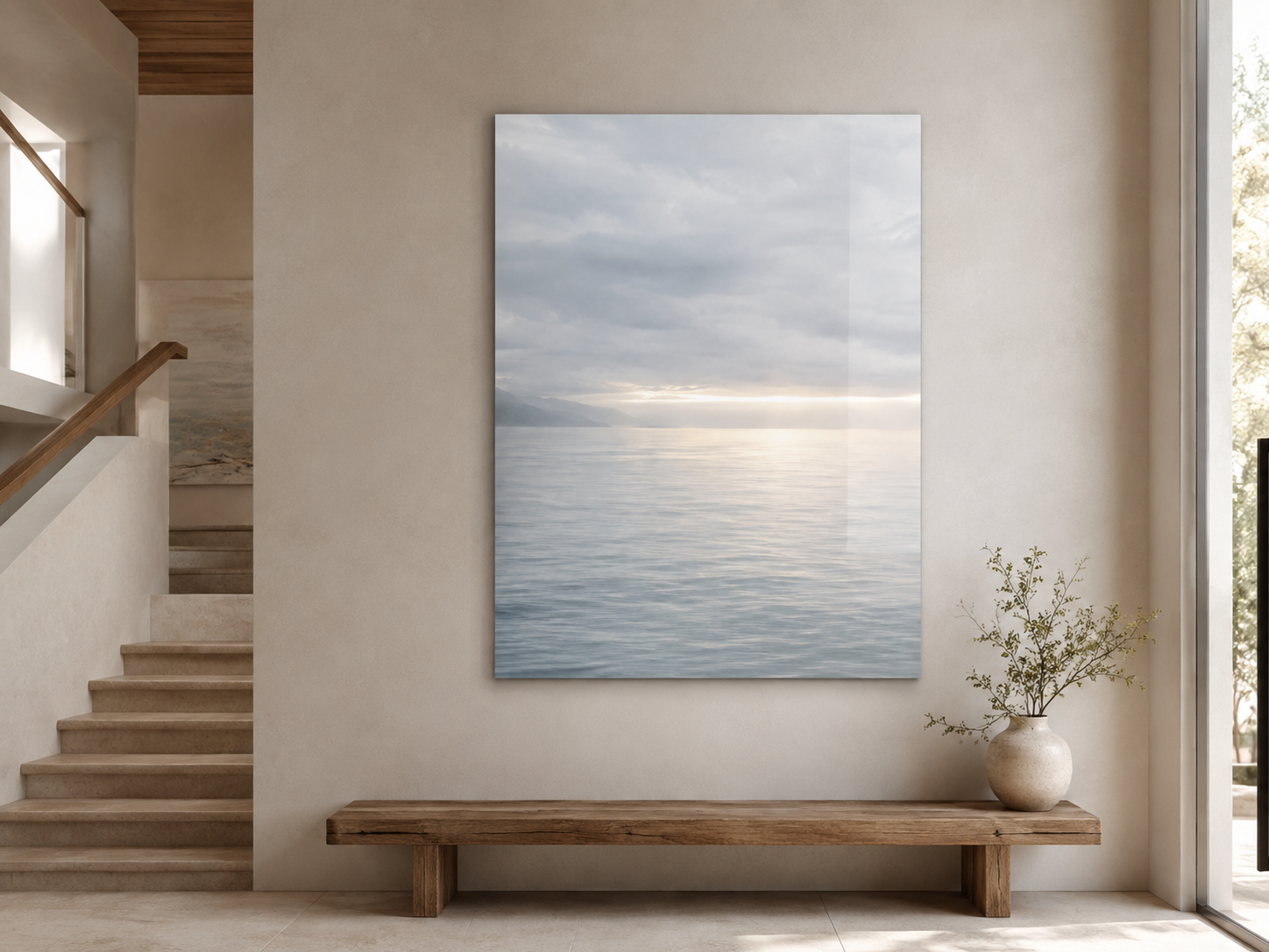 Calm Sea Sunrise Acrylic Print — French Cleat Wall Art