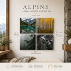 ALPINE | 4-Piece Mountain Acrylic Wall Art Set