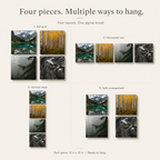 ALPINE | 4-Piece Mountain Acrylic Wall Art Set