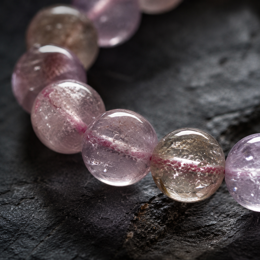 Auralite 23 Round Bead Bracelet 8mm - Ancient Wisdom