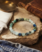Azurite Round Bead Bracelet  8mm - Inner Awareness