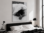 Black and White Acrylic Print, Middle Finger Bedroom Wall Art