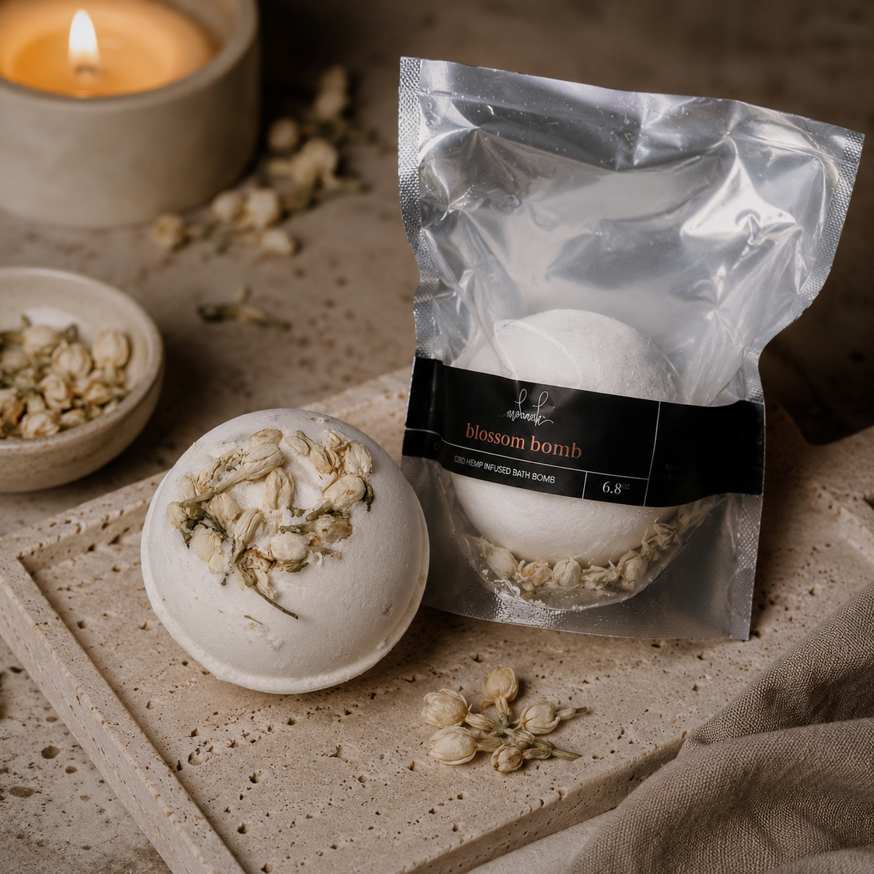 Blossom - Hemp Infused Bath Bomb