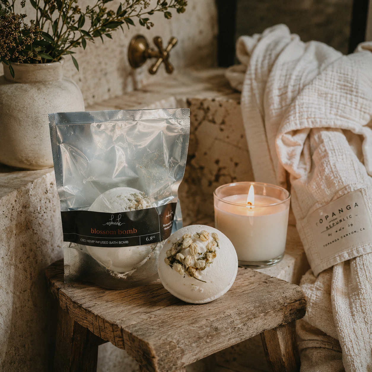 Blossom - Hemp Infused Bath Bomb