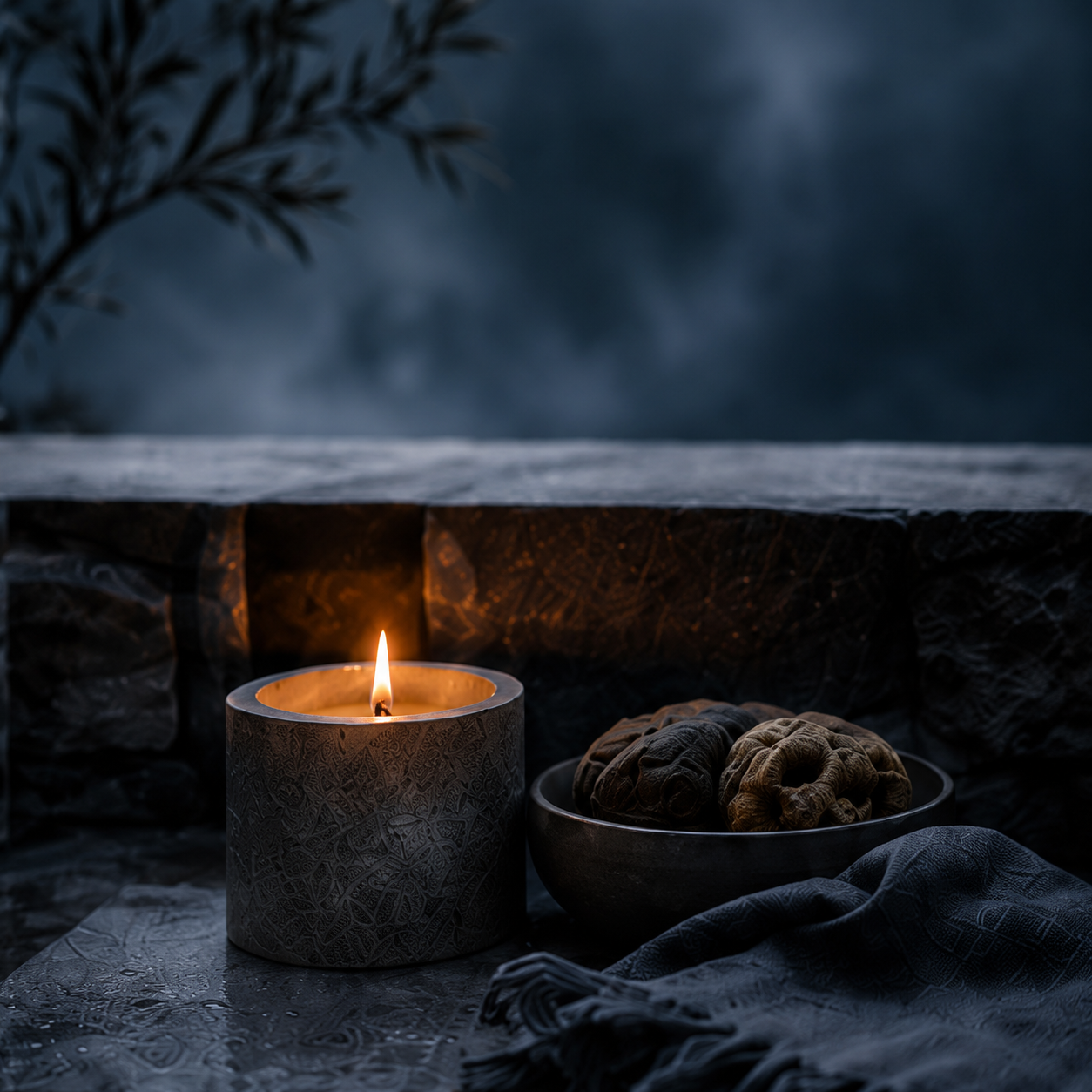 BLUE HOUR | 4-Piece Acrylic Moody Spa Wall Art Set