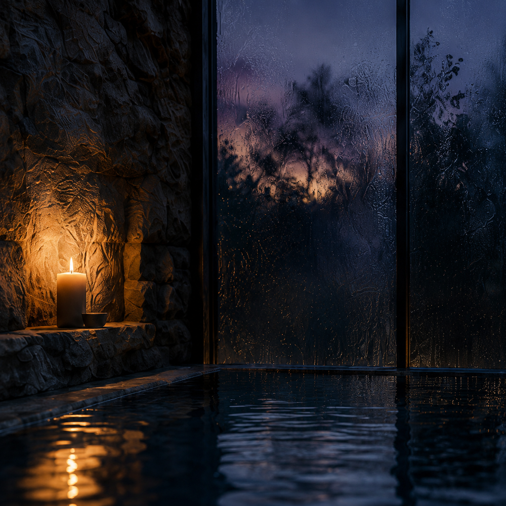 BLUE HOUR | 4-Piece Acrylic Moody Spa Wall Art Set