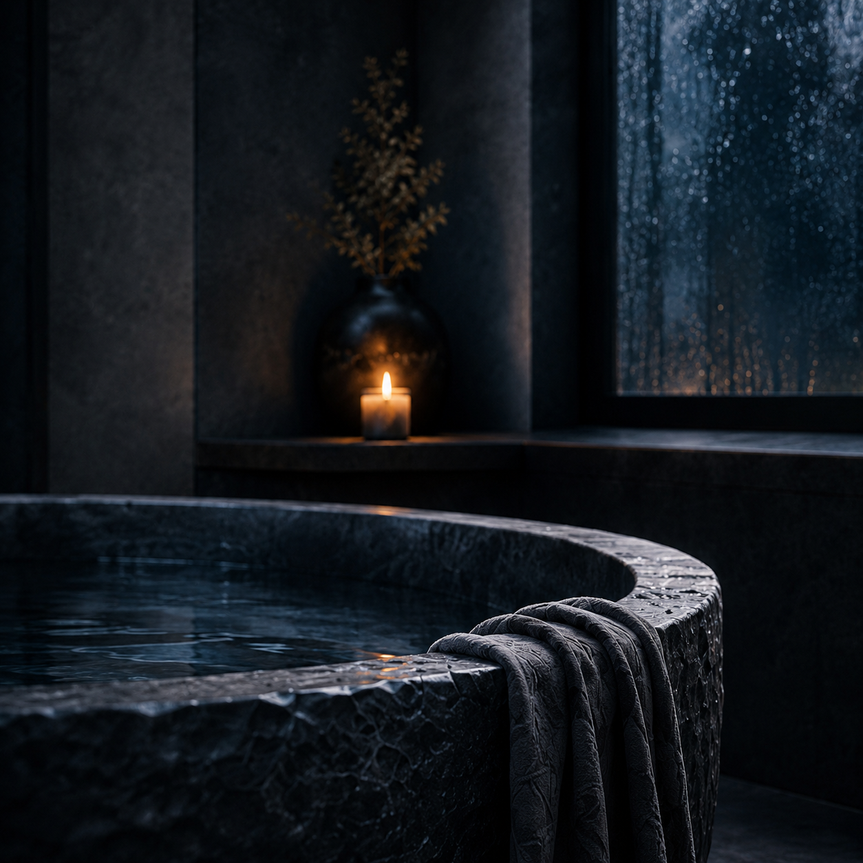 BLUE HOUR | 4-Piece Acrylic Moody Spa Wall Art Set