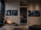 BLUE HOUR | 4-Piece Acrylic Moody Spa Wall Art Set