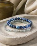 Blue Kyanite Round Bead Bracelet - Aligned Communication