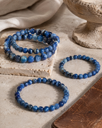 Blue Kyanite Round Bead Bracelet - Aligned Communication