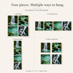 BREATHE — 4-Piece Acrylic Spa Wall Art Set