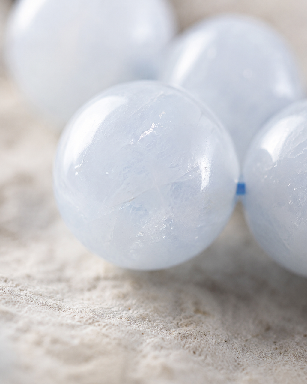 Celestite Round Bead Bracelet 8mm - Angelic Peace