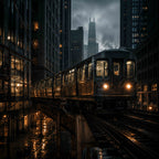 Chicago | 4-Piece Urban Night Acrylic Wall Art Set