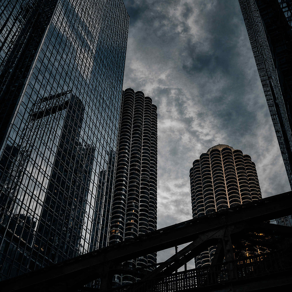 Chicago | 4-Piece Urban Night Acrylic Wall Art Set