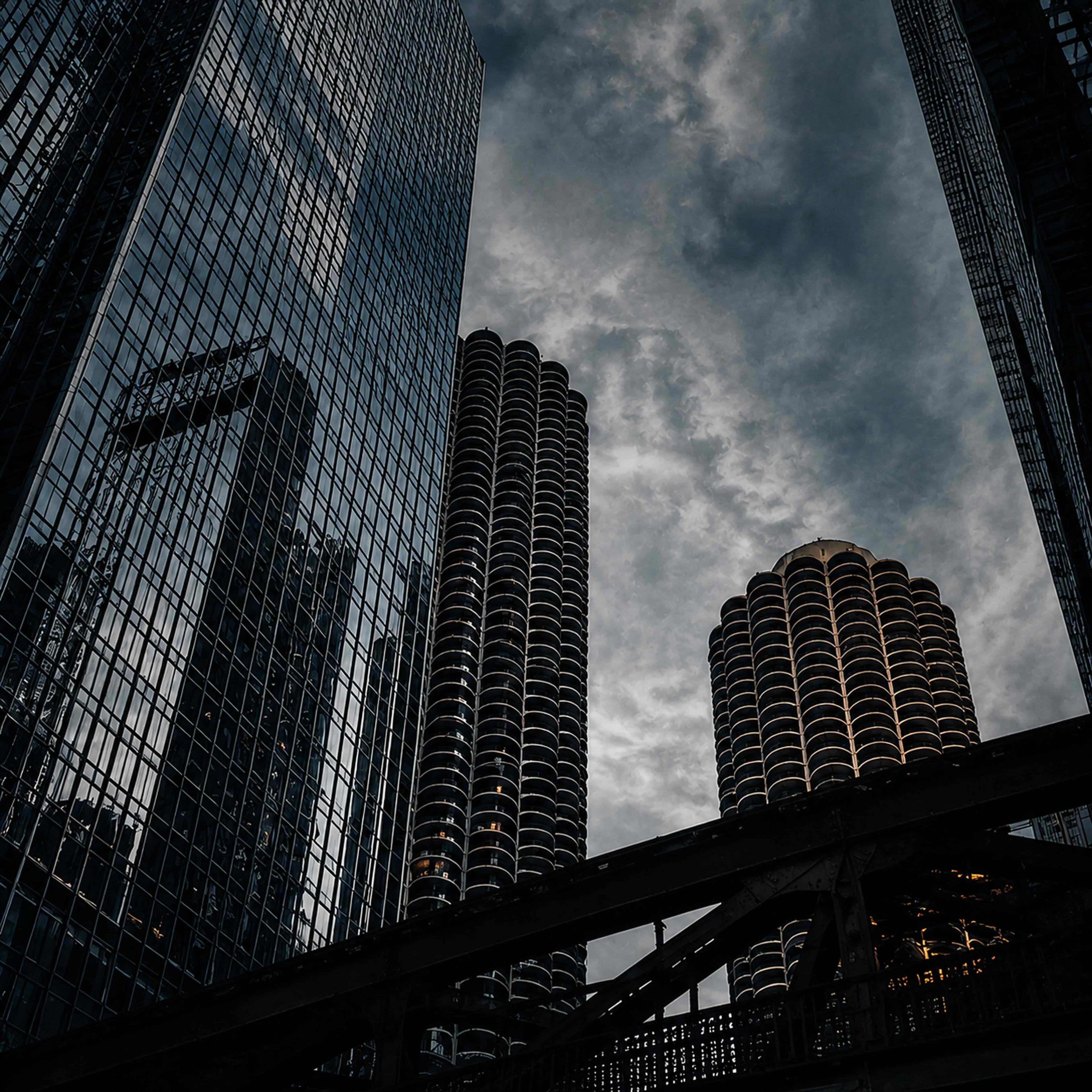 Chicago | 4-Piece Urban Night Acrylic Wall Art Set
