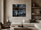 Chicago | 4-Piece Urban Night Acrylic Wall Art Set
